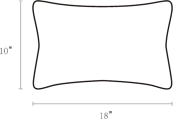 Rectangle Outdoor Lumbar Pillows, 10x18 inches Waterproof Patio Pillows, Decorative Waist Pillows for Outdoor Furnitures, Set of 2, (Grey and sky Blue)