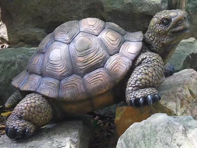 Garden Turtle Statue Decoration, Large Realistic Tortoise Figurine, Outdoor Lawn Ornament Garden Outdoor Courtyard, Lawn Landscape, Swimming Pool Decoration, Festival and Birthday Gifts