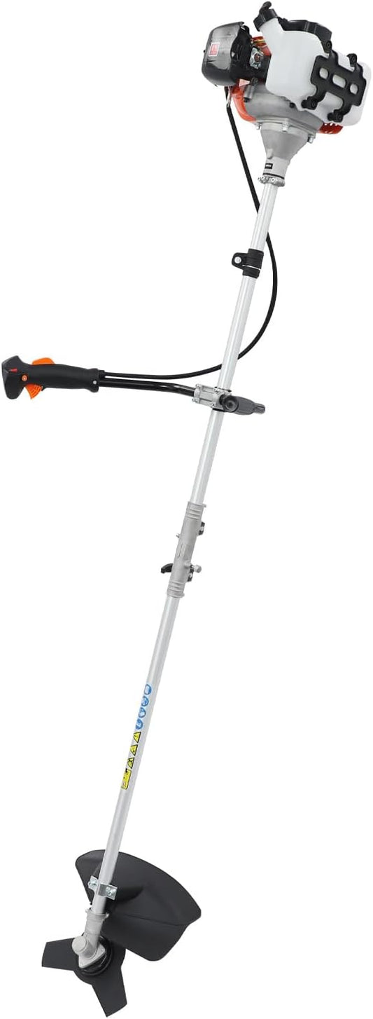 42.7cc Gas Weed Wacker, Gas Powered Weed Trimmer, 2-in-1 Weed Eater Gas Powered with 3 Cutting Heads, 6500RPM Professional Grass Trimmer for Lawn Care, Shoulder Strap Included