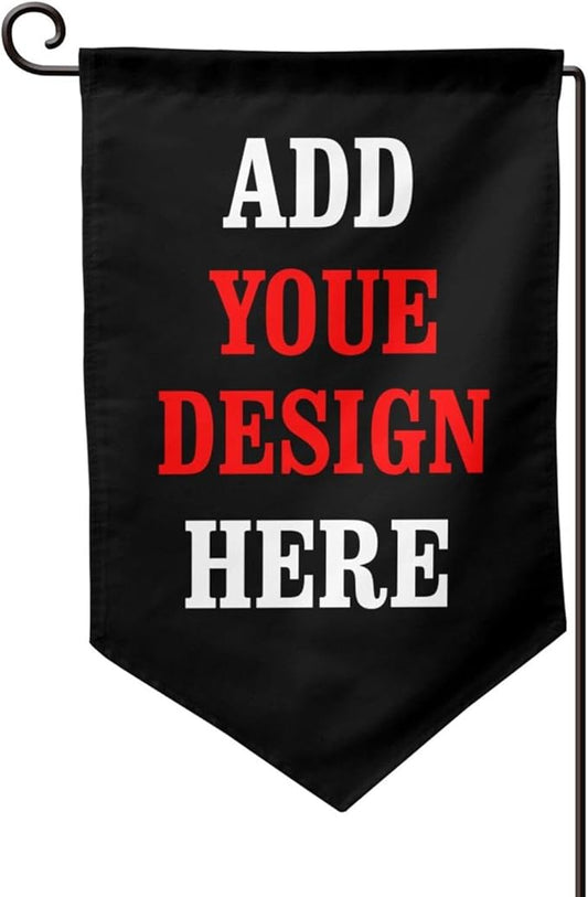 Custom Garden Flag Double Sides Personalized Garden Flags 28x40 Inch Customized Picture Logo Text Yard Flag Banner Signs for Outside Lawn Patio Garden Home Decorating Birthday Christmas Gift