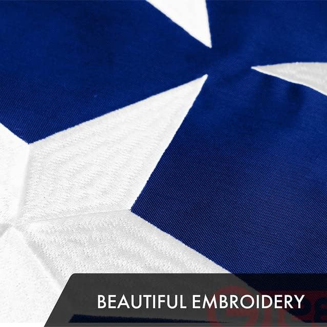 G128 Combo Pack: USA American Flag 3x5 Ft Embroidered Stars & Tennessee State Flag 3x5 Ft Embroidered