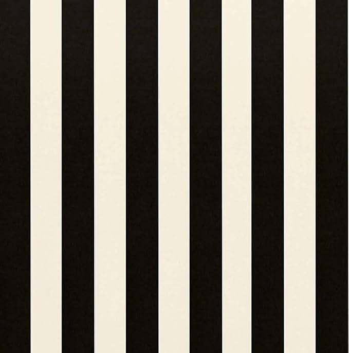 RSH DECOR: Lumbar Throw Pillows Set of 4 | 20” x 12" | All-Weather Spun Fabric | Water and Fade-Resistant | Outdoor Support Pillows for Patio Furniture | Black & White Stripe