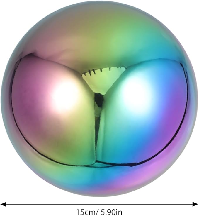 Stainless Steel Ball Stainless Steel Gazing Ball Globe Mirror Multi Color Mirror Reflective Garden Sphere for Outdoor Decor 15Cm