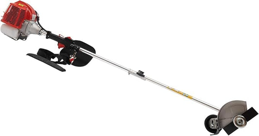43CC Gas Powered Weed Gas Edger, 1250W Single-Cylinder Air-Cooled 2-Stroke Gasoline Engine Weed Trimmer with 2 Blade Heads, Gas Edger for Garden Lawn Grass Trimmer(8500r/min)