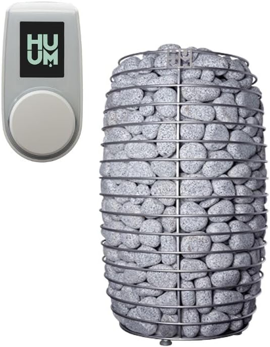 GL4 Outdoor Sauna Kit, Garden Luxury-Series Outdoor DIY Sauna Kit, Thermo-Spruce, up to 4 Persons Bundles (Sauna Heater and Sauna Stones Included) (HIVE MINI 6 WiFi - White)