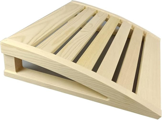 HJJKKH Wooden Sauna Headrest,Sauna Backrest Pillow,Natural Wood Pine Neck Pillow Head Support for Sauna Room Sauna Supplies Accessories (Wood-Style-1)