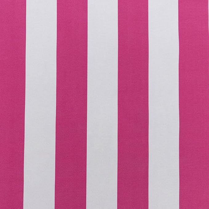 RSH DECOR Deep Seating Cushion with Pillow Back | 22” x 25” x 5" Seat | Water and Fade-Resistant Spun Fabric | Made in USA | Outdoor Chair Cushion Set for Patio Furniture (Pink & White Stripe)