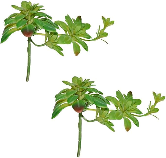 2pcs Artificial Succulent Plants, Realistic Large Fake Succulents, Artificial Hanging Ornaments for Decor