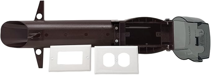 iMBAPrice IMBA-GPD19BR 19.5" Bronze Outdoor Power Post Enclosure, 1-Pack – Weatherproof in-Use Electrical Outlet Stake with Cover, Built-in Stabilizers for Garden & Landscape Lighting