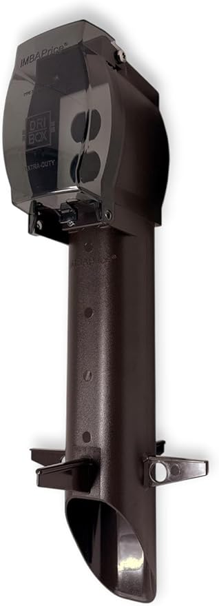 iMBAPrice IMBA-GPD19BR 19.5" Bronze Outdoor Power Post Enclosure, 1-Pack – Weatherproof in-Use Electrical Outlet Stake with Cover, Built-in Stabilizers for Garden & Landscape Lighting