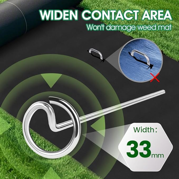 200pcs Landscape Fabric Pins, Bold 8 Gauge Galvanized Steel Garden Staples, Tent Stakes Landscape Fabric Staples Yard Stakes for Decoration Weed Barrier (6in X 200)