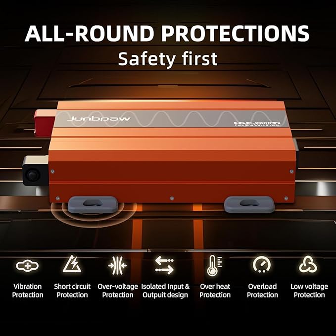 2080W Pure Sine Wave Inverter 24V to 110V Ultra Quiet, Game-Changing Design | 24V to 120 Converter for Home, RV, Camping, Off-Grid & Outdoor Adventures丨DC to AC (LGE-24-2080TI)