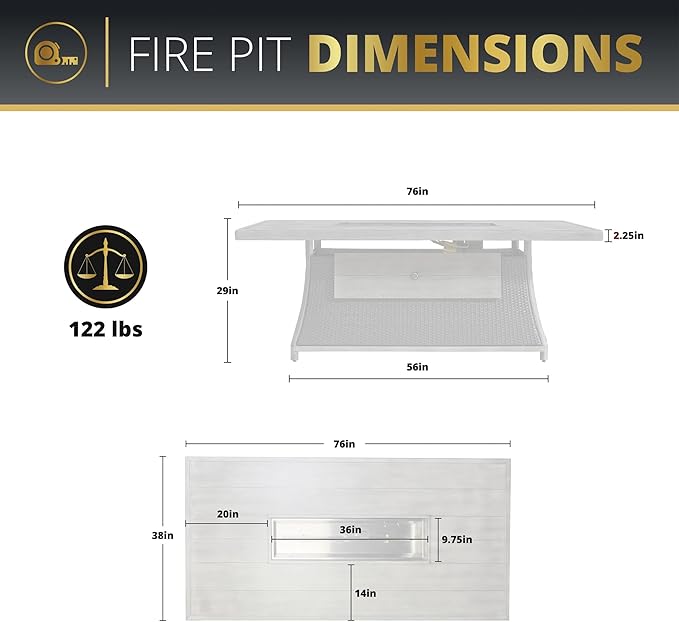 Outdoor Patio Furniture Set With Propane Fire Pit 50,000 Btu 7 Pieces 76" Dining Table Rattan Swivel Chairs Include Cushions Lid And Weather Cover Csa Certified for Garden Backyard Conversations Grey