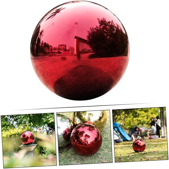 Colored Reflective Gazing Ball Polished Garden Decor Decorative Mirror Globe for Outdoor Spaces Vibrant Reflective Sphere for Lawn and Decoration