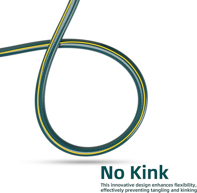 Solution4Patio Short Leader Green Garden Hose 5/8 in. x 6 ft. -Kink Free, No Leaking, Male/Female Fittings -Heavy Duty Durable Flexible Lightweight Water Pipe -Brass Aluminum Ends for Household & Yard