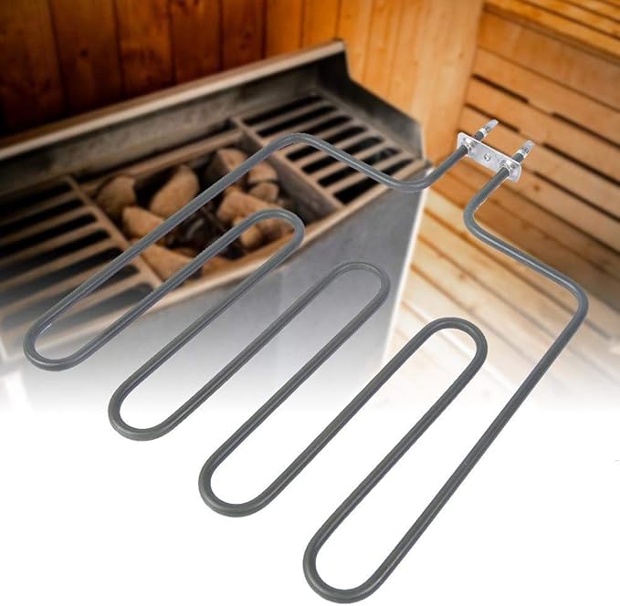 Heating Component, Electric Heating for Sauna Stove Stainless Steel Straight Heat Sauna Heating Component(2000W)