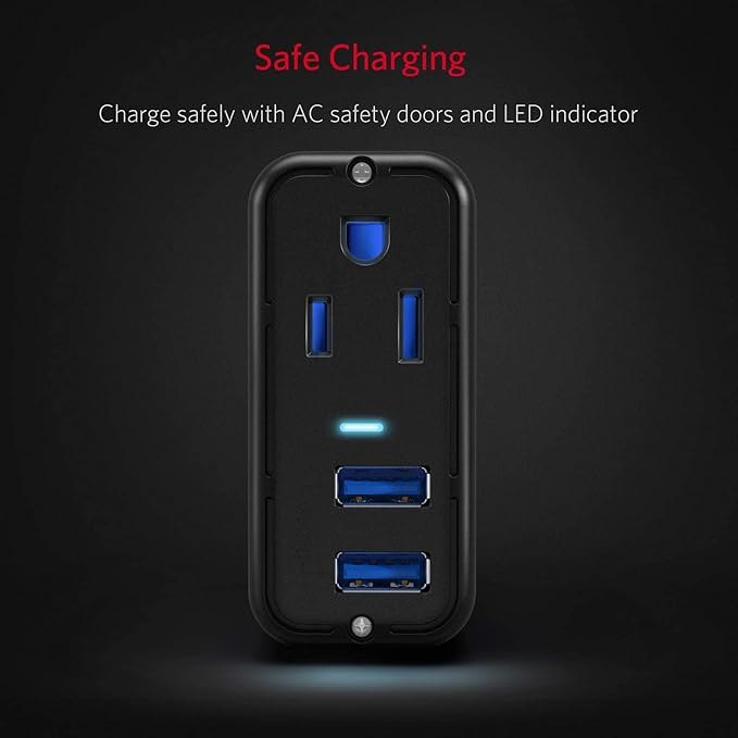 BESTEK 150W Power Inverter DC 12V to 110V AC Converter 4.2A Dual USB Car Adapter, Thinner Design with ETL Listed
