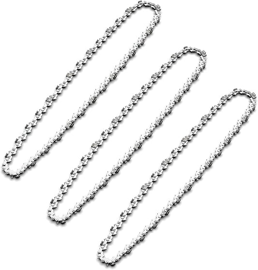 3Pcs 6 Inch Mini Chainsaw Chain, 1/4" LP Pitch .043" Gauge 37 Drive Links,mini chainsaw 6" chain,Replacement Chains for Portable Mini Chainsaw (6"-37DL-1/4"LP .043"-3pcs)