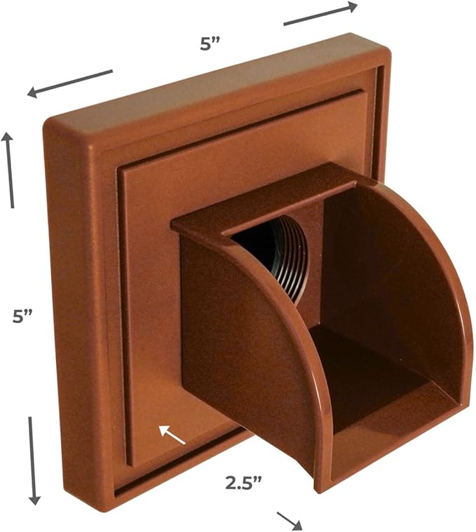 Marcello Square Pool & Fountain Water Feature Spout (Rustic Copper)