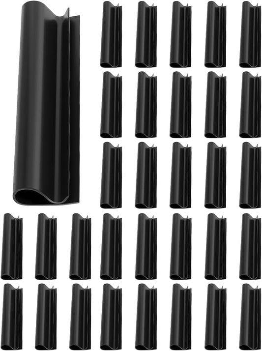 60 Pcs 4.7" Winter Pool Cover Clips - Pool Closing Kit for Above Ground Steel Wall Pools, Wind Guard Clamps for Securing Cover Tightly(Black)