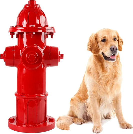 Dog Fire Hydrant Pee Post Statue with 4 Stakes, Fake Fire Hydrant for Dogs to Pee On Puppy Pee Post Training Tool Yard Garden Indoor Lawn Ornament Outdoor Statue (25 * 12 inch)