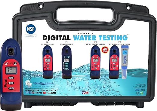 ITS 486201-KM Pool Exact EZ Photometer Master Pool Test Kit | 10 Parameters - F/C/T Chlorine, pH, Alkalinity, Calcium, Cyanuric, Copper, Salt, & Phosphate | 25 Tests All Parameters | NSF Certified