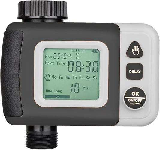 Sprinkler Timer Water Timer for Garden Hose Automatic Watering System Upgrade Rain Delay 12 Months Extra Long Working Time Easy to Set Up Installation