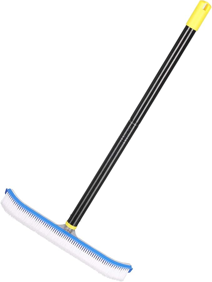 HOSKO 6FT Swimming Pool Brush, 17inch Heavy Duty Swimming Pool Brush Head, Suitable for Swimming Pool Wall Tile Floor Cleaning…