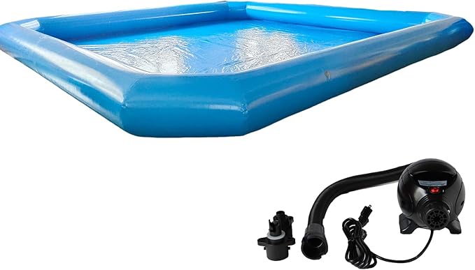 19.7x19.7x2ft Commercial Large Inflatable Pool Blow Up Swim Pools Swimming Lounge Pools with One Blower for Commercial Outdoor Summer