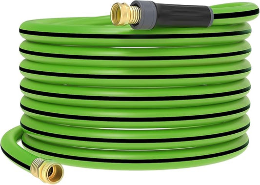 Hybrid Hose 75ft x 5/8", Short Garden Water Hose Heavy Duty, Flexible, Lightweight Hybrid Water Hose with Swivel Handle,3/4'' Brass Fittings, Available For Reel Cart Backyard Burst 500 PSI