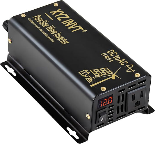 300W Pure Sine Wave Inverter DC 12V to AC 110V 120V Power Converter 600W Peak with LED Display for Most Small Power Appliances