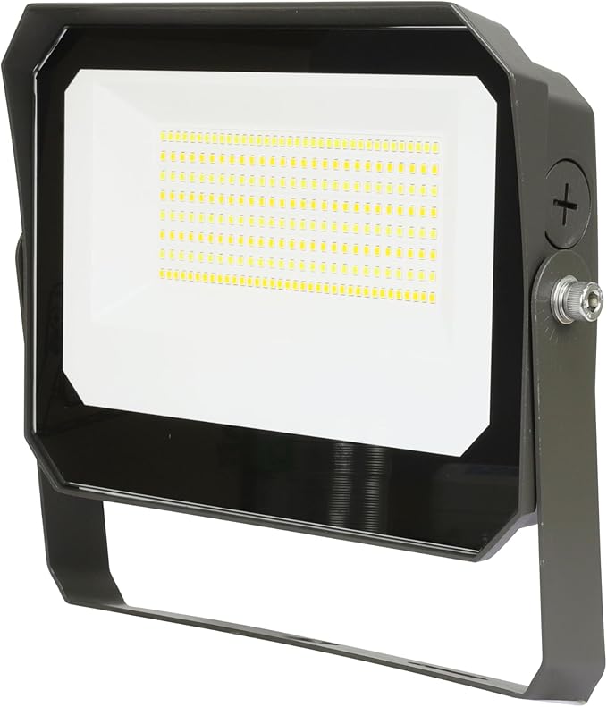 LAMPHOME LED Flood Lights Outdoor 35/60/80W and 3000/4000/5000K Adjustable 10400Lm,Dusk-to-Dawn Sensor o Dawn Flood Light for Yard, Garage, Garden,UL Listed,Includes Include Slip Fitter Mount