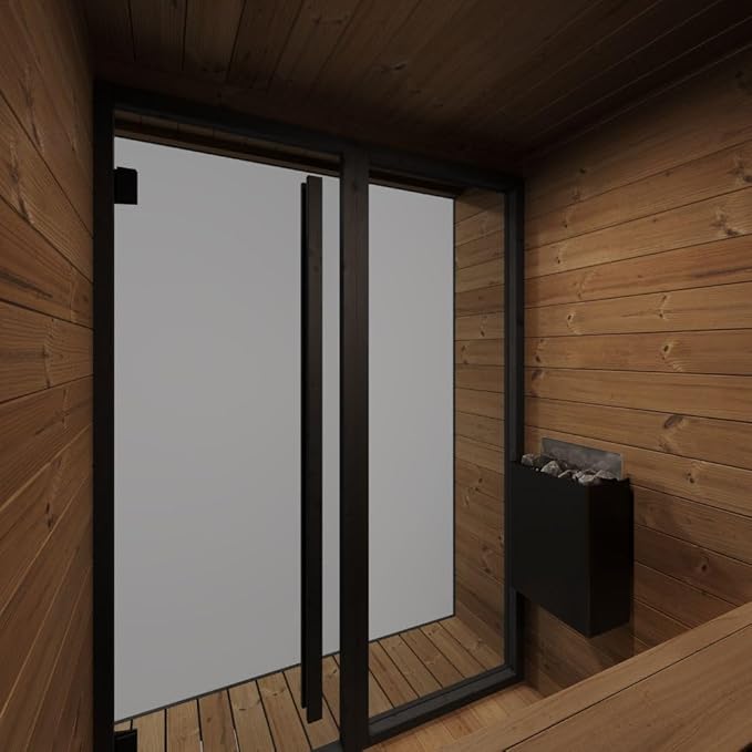 GL4 Outdoor Sauna Kit, Garden Luxury-Series Outdoor DIY Sauna Kit, Thermo-Spruce, up to 4 Persons Bundles (Sauna Heater and Sauna Stones Included) (Harvia Cilindro PC60E - Xenio WiFi)