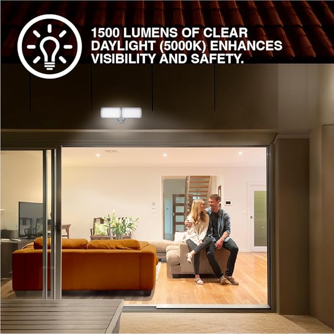 Sylvania 18W Security LED Light with Motion Sensor, Hardwired, 2000 LMS, Wet Rated, 5000K, Daylight - 1 Pack (66476)