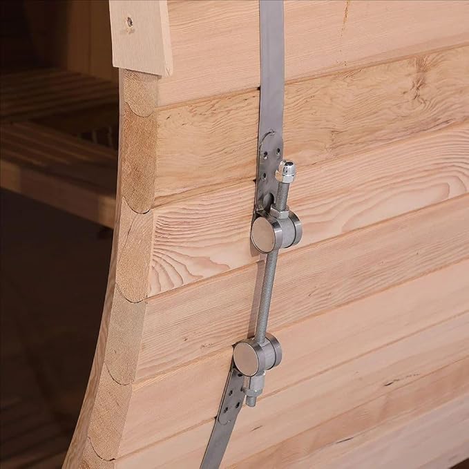 ZONEMEL Outdoor Barrel Steam Sauna, Canadian Hemlock Sauna Room for 3-4 Person with 4.5KW ETL Certified TOULE Heater, Rocks, 8mm Tempered Glass, Waterproof System