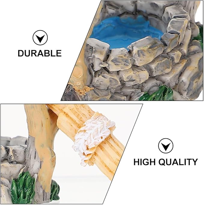 Garneck 24pcs Miniature Well Ornaments Fairy Garden Crafts Micro Statues for Scene Decor and Miniature Landscape Accessories