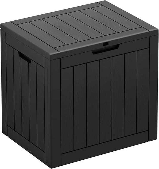 31 Gallon Outdoor Storage Box, Waterproof Resin Deck Box with Lockable Lid – Storage Cabinet for Patio Furniture, Pool Supplies, Garden Tools – Indoor & Outdoor Use