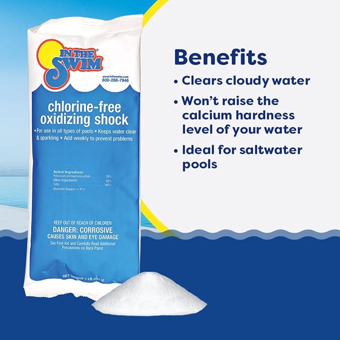 In The Swim Pool Care Bundle: Bromine Plus & Chlorine-Free Shock - 50lb Bromine Tablets & 40lb Shock Oxidizer - Low Odor, Chlorine Alternative