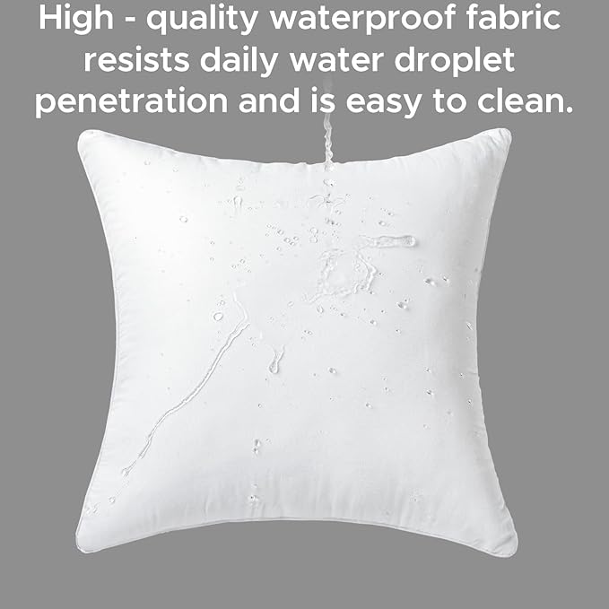 12 x 20 Outdoor Pillow Inserts Set of 2 Waterproof Rectangular Lumbar Support White Decorative Throw Pillow Inserts for Couch Sofa Beds Patio Furniture Cushions