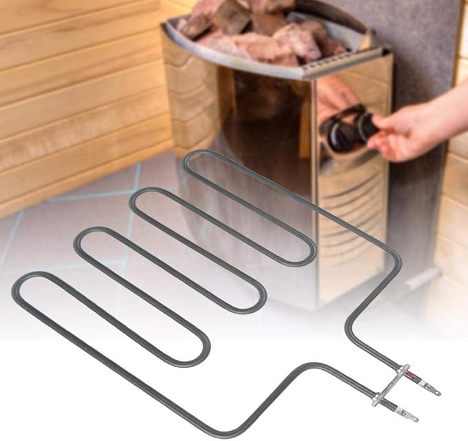 Heating Component, Electric Heating for Sauna Stove Stainless Steel Straight Heat Sauna Heating Component(2000W)