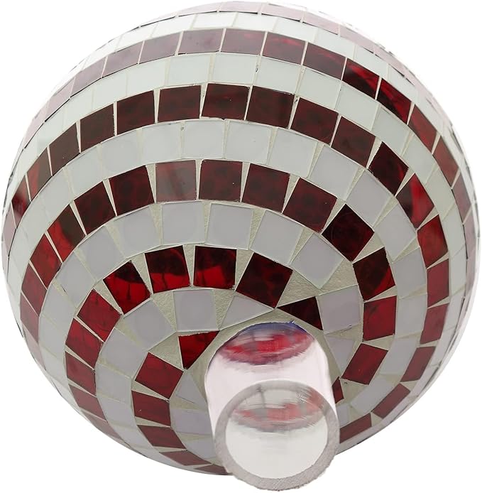 Mosaic Gazing Ball Patriotic Stars and Stripes Glass Globe Colorful Gazing Ball 10 inch for Outdoor Home Garden Yard Patio Decor