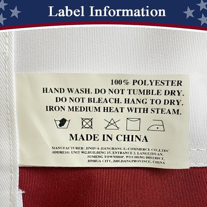American Flag 3x5 Ft Ultra Durable Tear-Resistant Series, Made From Heavy Duty Water Resistant Polyester Canvas Embroidered Stars, Sewn Stripes, Brass Grommerts US/USA Flags Perfect for Outside