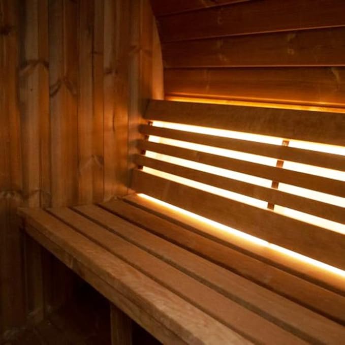 Sauna Barrel, Ergo-Series Backyard Sauna Barrel (Sauna Heater & Sauna Stones Included) (Model E7)