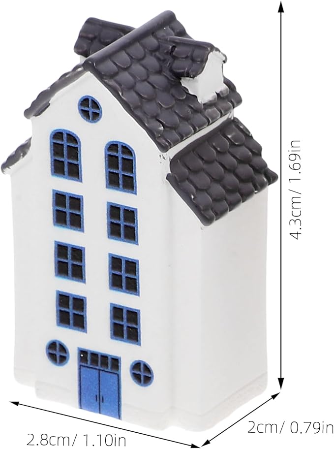 LUOZZY 6pcs Miniature Fairy Garden House Mini Cottage Figurine Miniature House Statues Dollhouse Fairy Garden Village Accessories