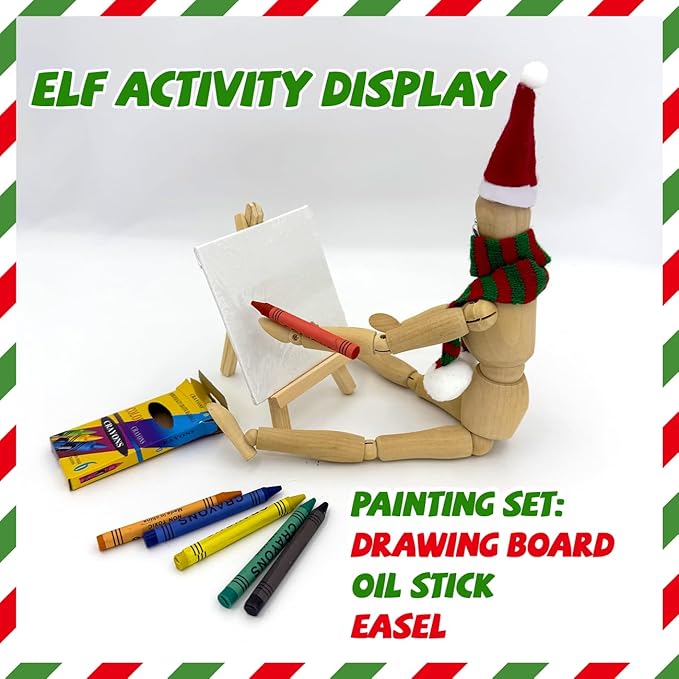 12 Day Christmas Elf Kit 2024 Elf Activities, Miniature Elf Props, Elf Accessories, Elf Mischief, Christmas Activities elf kit Countdown Gift