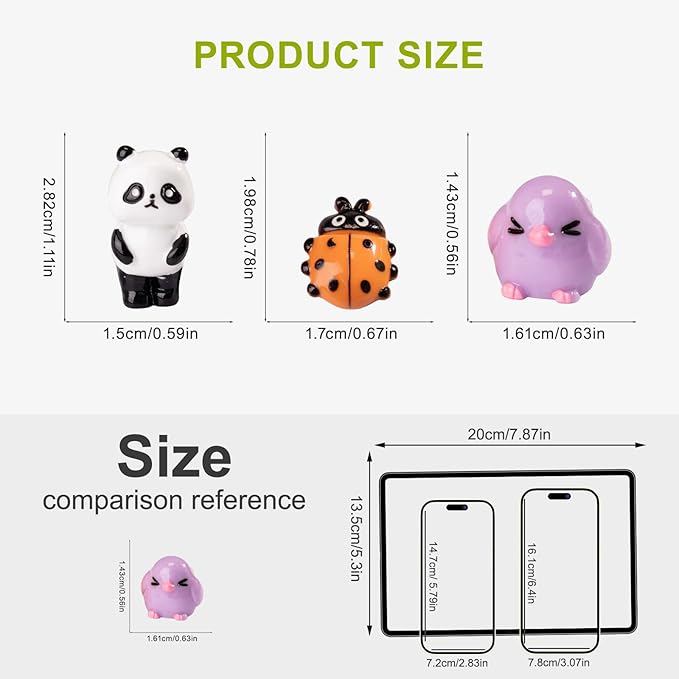 Mini Small Animal Figurines, 54 Pieces Mini Marine Resin Animals, Marine Animals Decorative Decorations, Miniature Landscape Decorative Sets, Fairytale Gardens