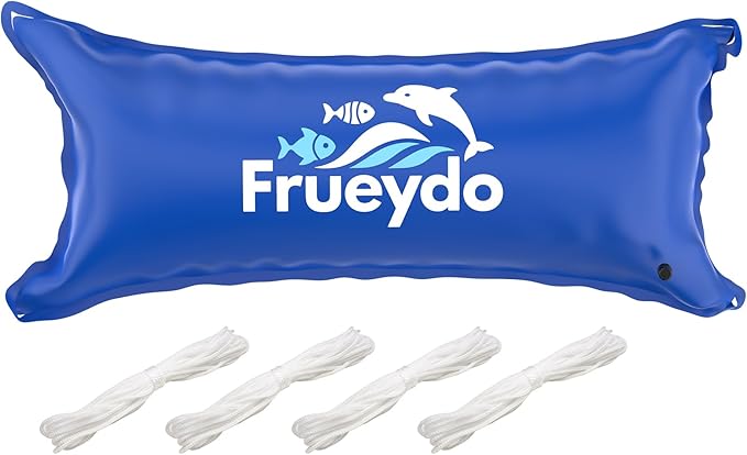 4x8 Ft Inflatable Pool Pillow for Above Ground Pool – Frueydo Heavy Duty Air Pillow for Outdoor Swimming Pools, Portable Pools Cover Cold Resistant for Winterizing, Rope Included