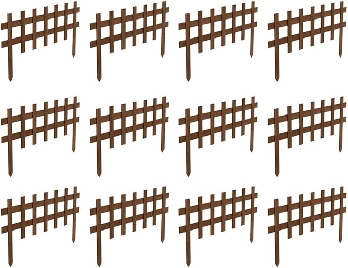 Greenes Fence Deluxe Picket Wooden Fence - 18" L x 36" W (Pack of 12)