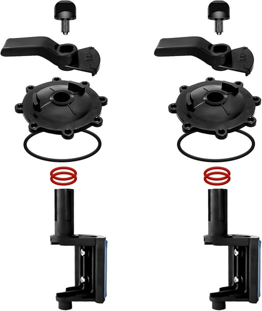 2-Port/3-Port Pool Valve Rebuild Kit Compatible with Jandy 2-way/3-way 4715, 4716, Valve and Gray Includes Handle 7433, Knob 4603, Valve Cover 4606, Diverter Valve 4720 (Pack of 2)