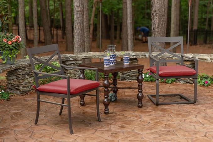 Sunbrella Patio Cushions - (2 Pack) - 20" W x 20" L x 2.5" T, Outdoor Chair Cushion with Comfort, Style & Durability Designed for Outdoor Living - Made in The USA